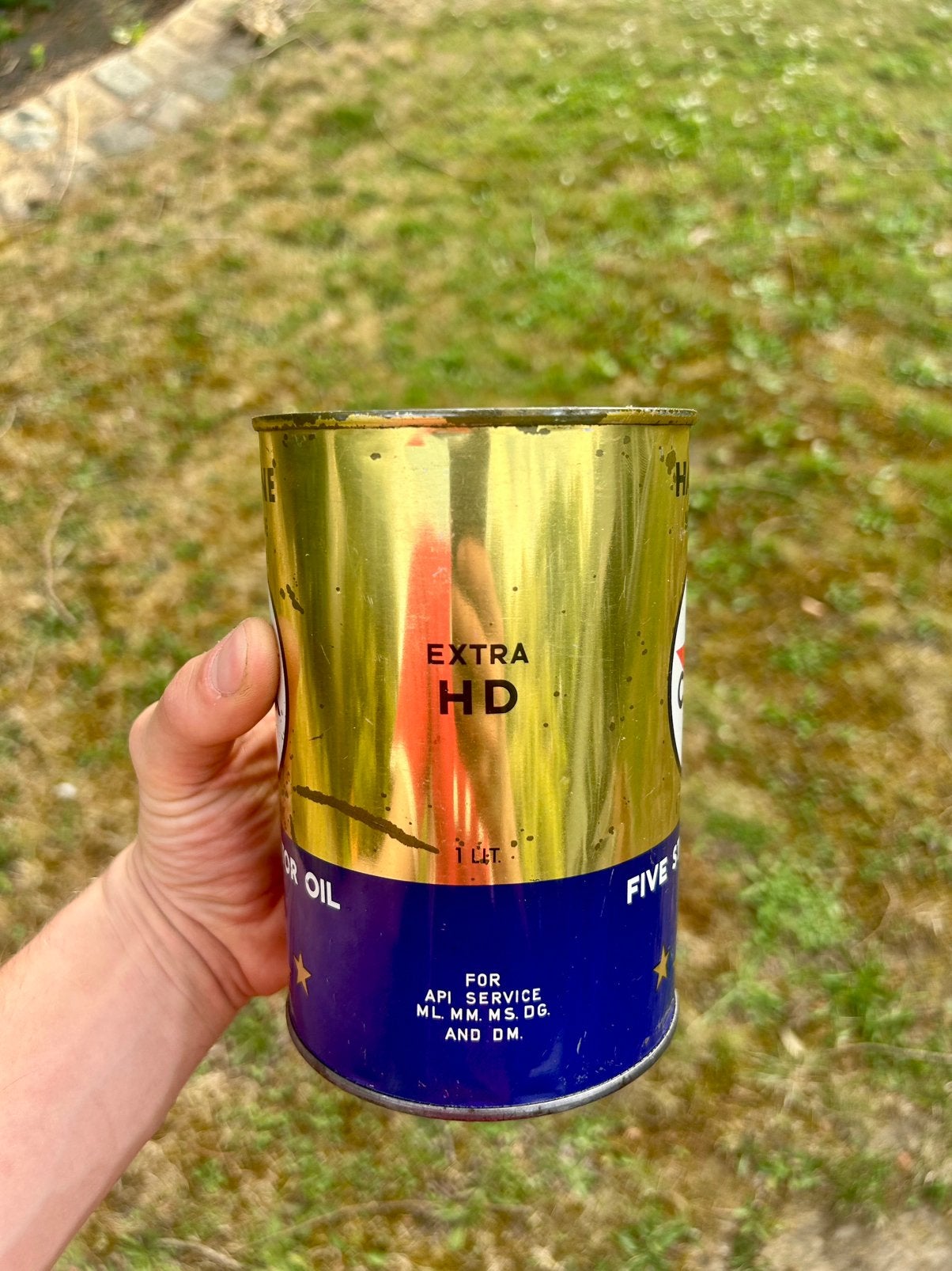 Bidon d’huile olieblik olie blik oil can Caltex Havoline, Verzamelen, Ophalen of Verzenden