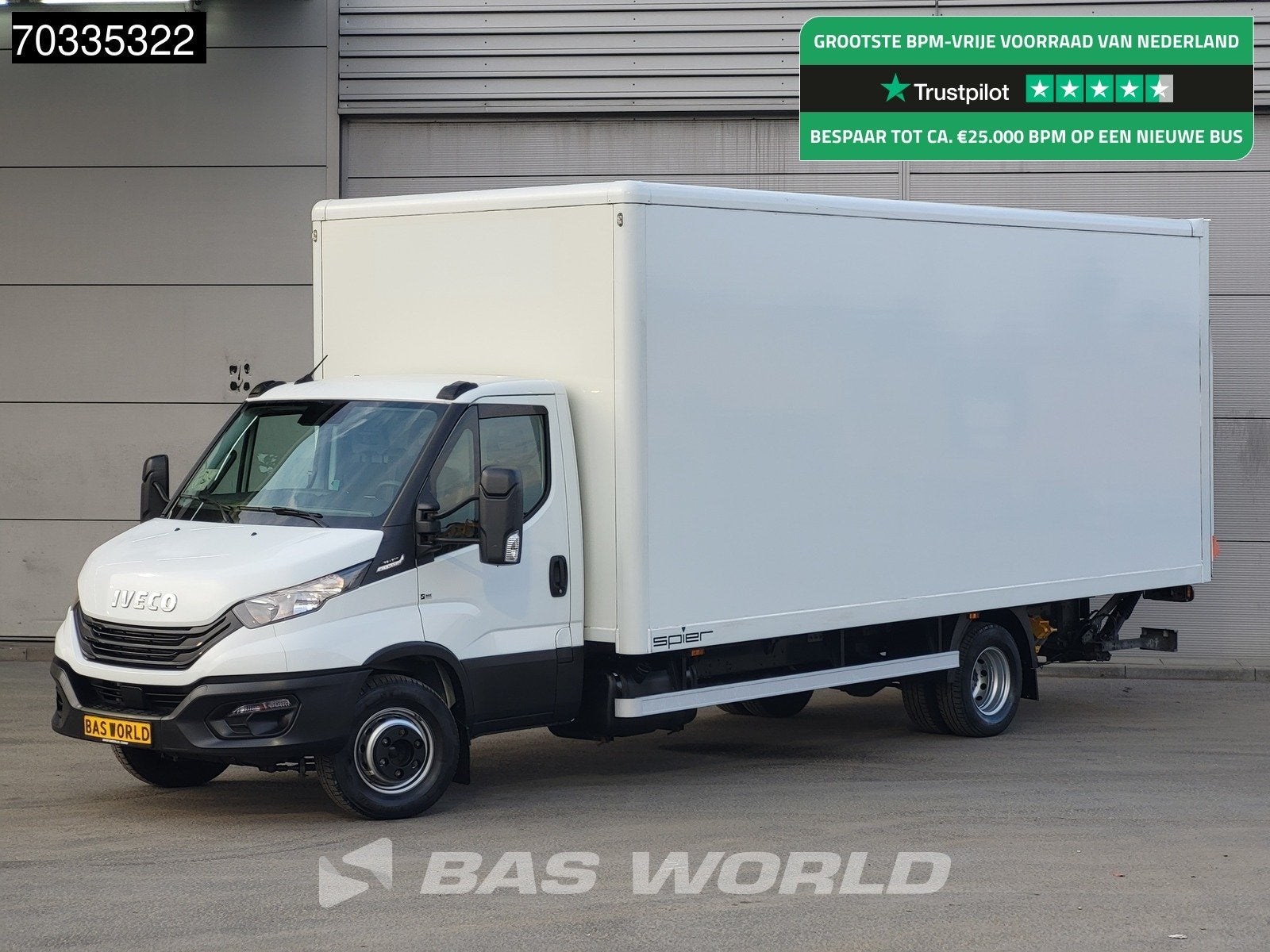 Iveco Daily 72C21 3.0L Automaat 1000KG Laadklep Luchtvering, Stof, Gebruikt, Euro 6, 4 cilinders
