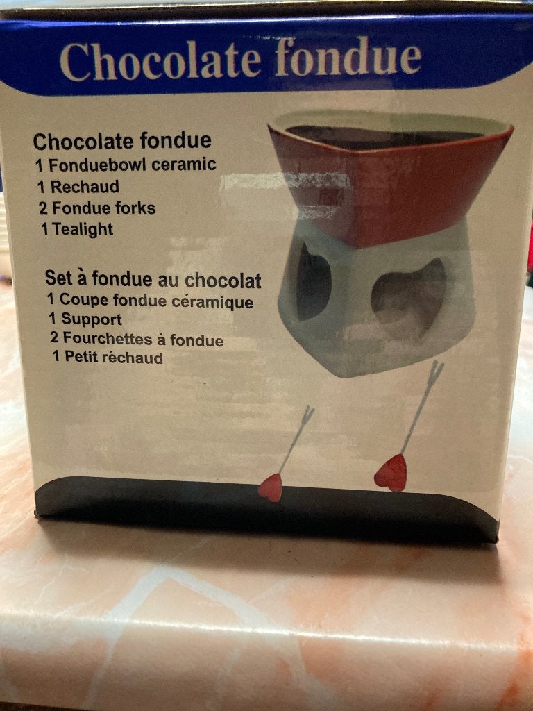 chocolade fondueset, Elektronische apparatuur, Ophalen of Verzenden, Nieuw, Waxinelicht, Fondueset
