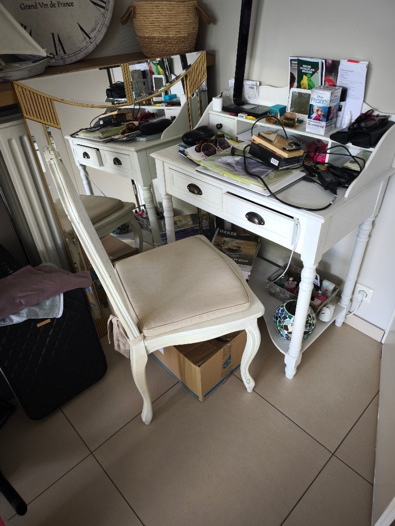 Bureau landelijke stijl met stoel, Antiek en Kunst, Ophalen
