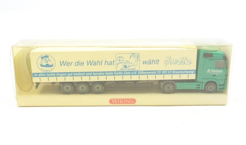 1:87 Wiking promo Mercedes Actros Stürmer BMW Isetta Club, Enlèvement ou Envoi, Comme neuf, Bus ou Camion, Wiking