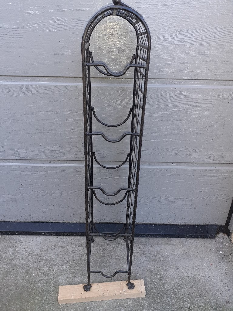 Te koop een metalen flessenhouder, Ophalen, Zo goed als nieuw, Metaal, 5 tot 15 flessen