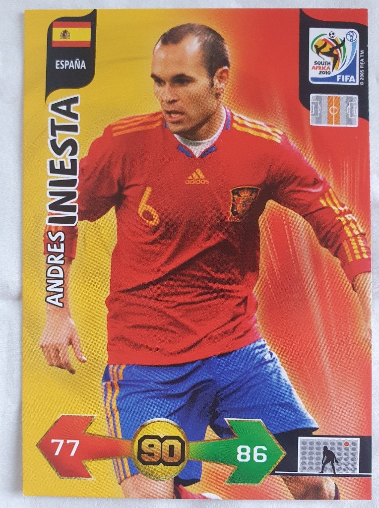 Officiële PANINNI FIFA 2010 Andrés INIESTA-kaart (Spanje), Ophalen of Verzenden, Zo goed als nieuw, Spelerskaart