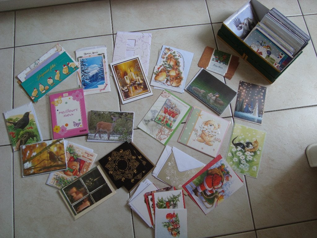 grand lot cartes postales neuves Noel fêtes anniversaire ..., Collections, Enlèvement