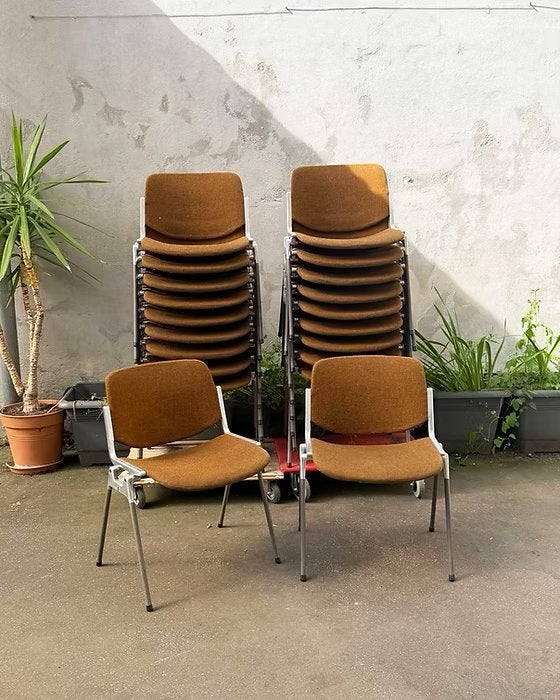 Lot de chaises vintage, horeca et bureau, Enlèvement ou Envoi, Comme neuf, Brun, Cinq, Six Chaises ou plus