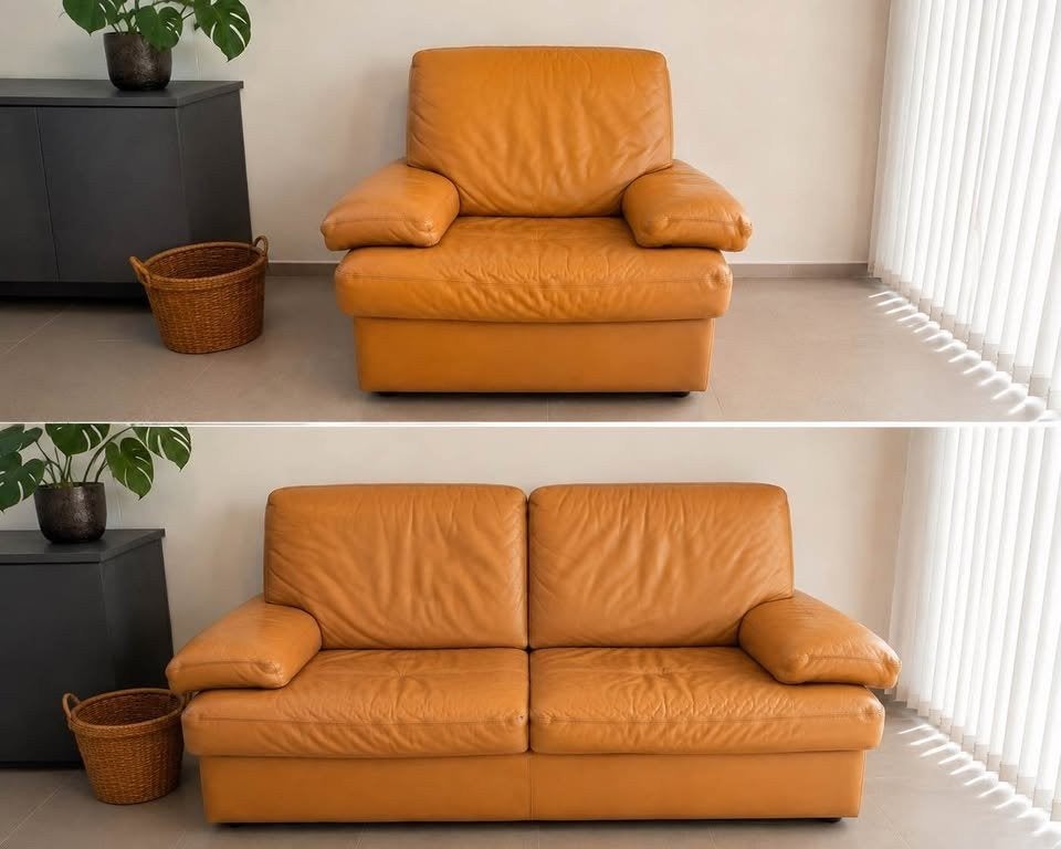 Fauteuil et sofa deux places | Cuir | déménagement, Maison & Meubles, Enlèvement, Cuir