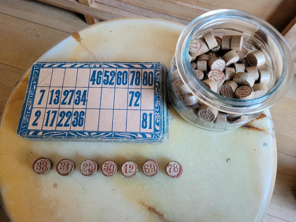 Vintage bingo set / bingospel, Hobby en Vrije tijd, Ophalen of Verzenden