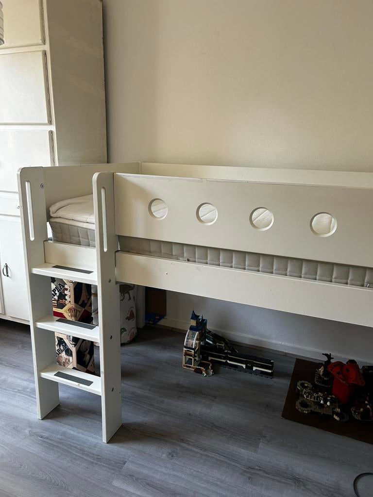 Lit flexa mi hauteur, Enlèvement, Utilisé, Lit mi-hauteur mezzanine