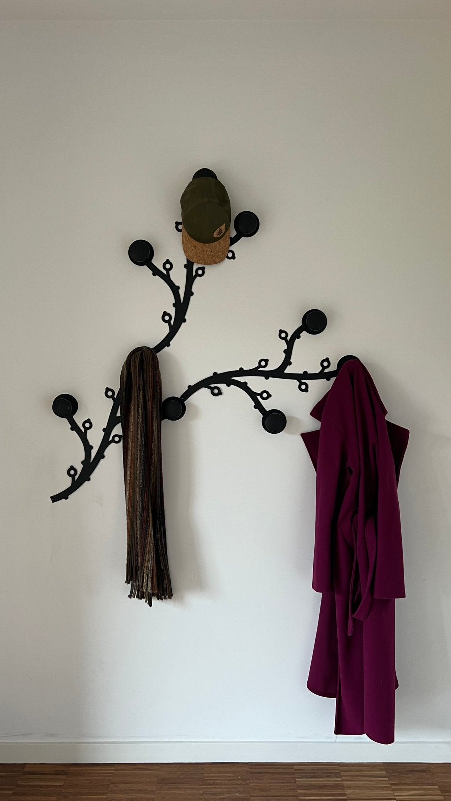 Wandkapstok met floraal design, Huis en Inrichting, Woonaccessoires | Kapstokken, Gebruikt, Metaal, 150 tot 200 cm, Ophalen