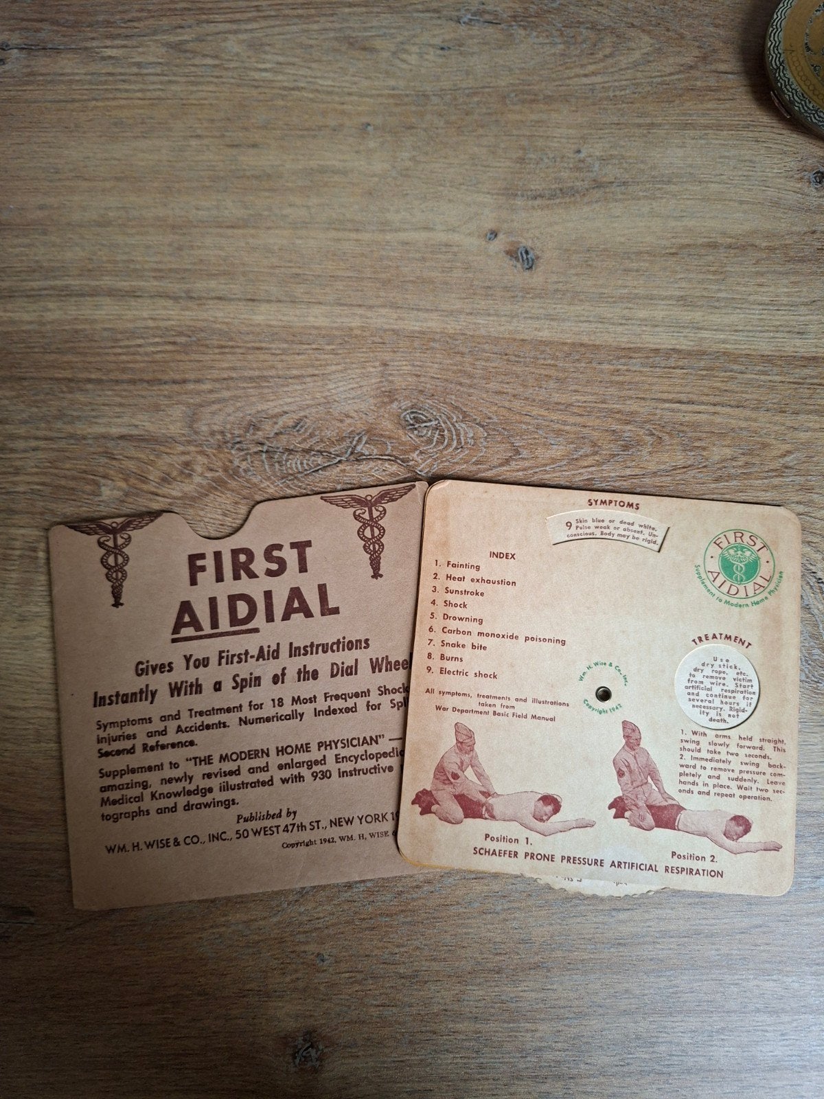 WW2 US First Aidial medical wheel, Verzamelen, Ophalen of Verzenden