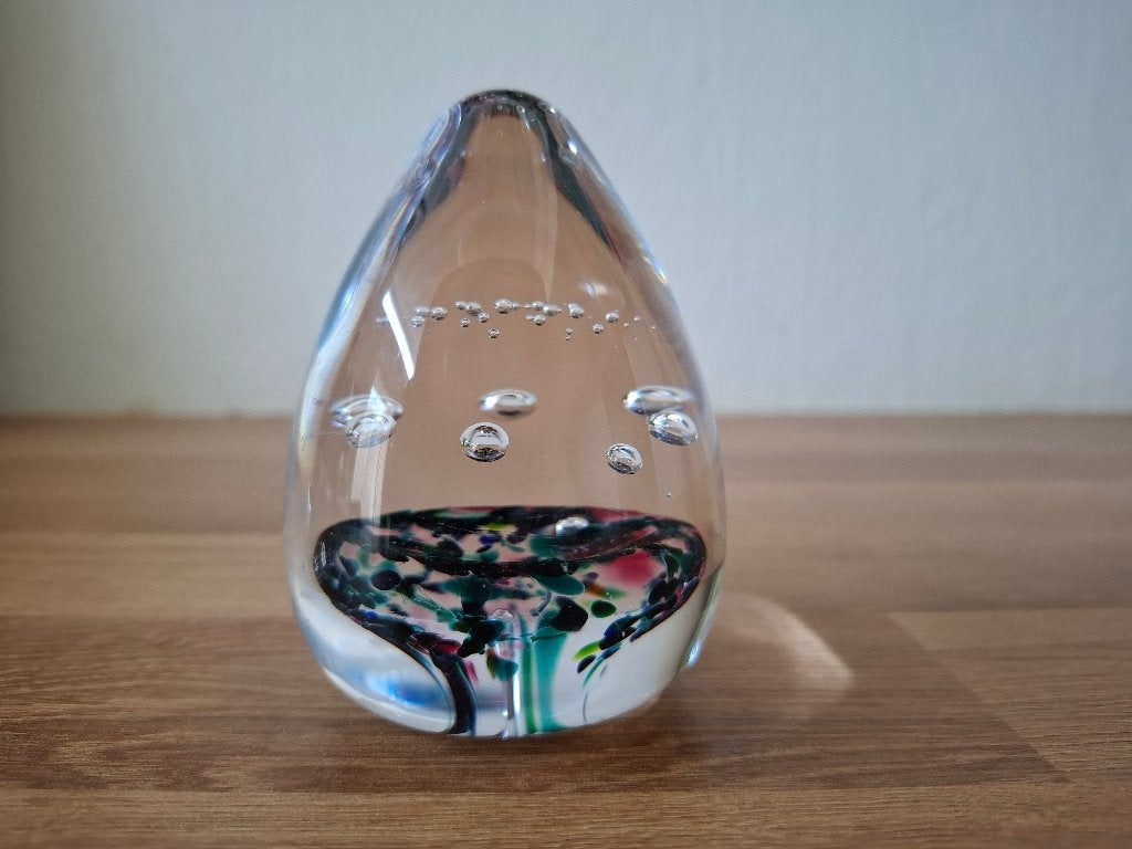 Prachtige handgeblazen glazen paperweight Druppel, Ophalen of Verzenden