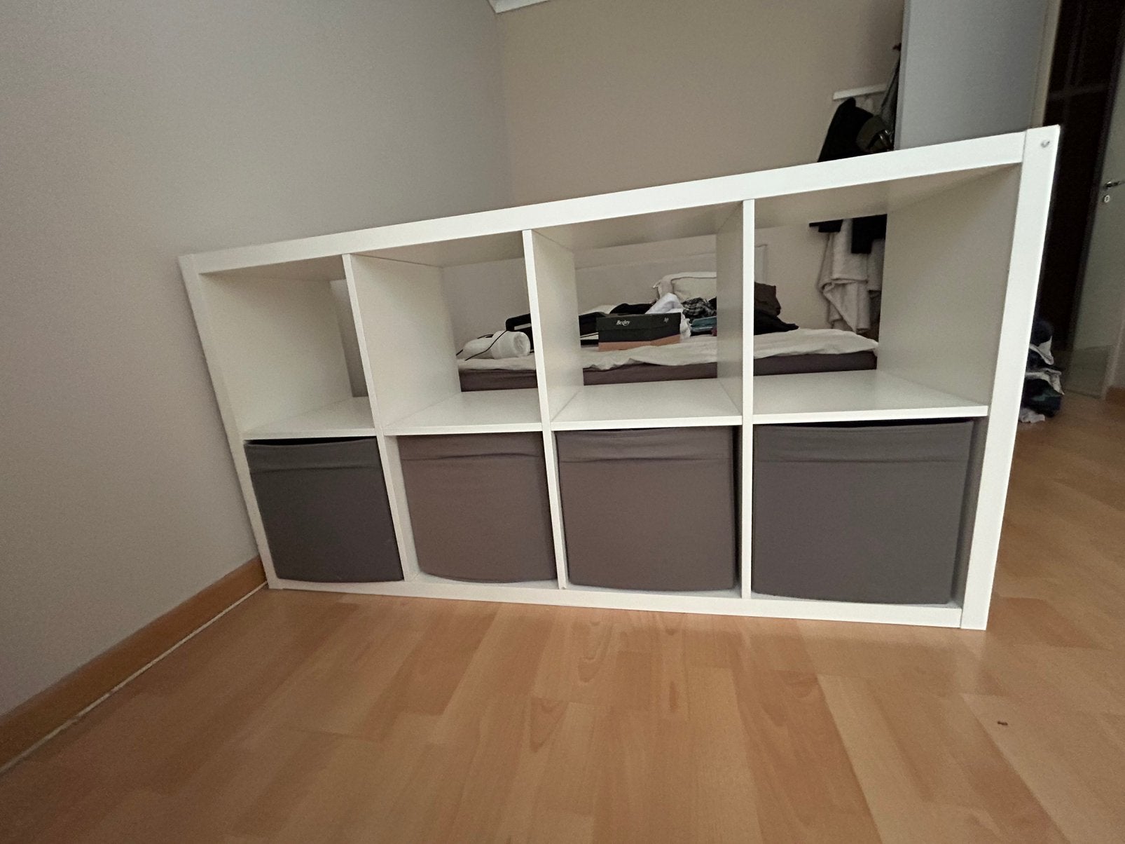 Étagère, blanc, 77x147 cm, 8 case, Maison & Meubles, 5 tiroirs ou plus, Utilisé, 50 à 100 cm, 150 à 200 cm