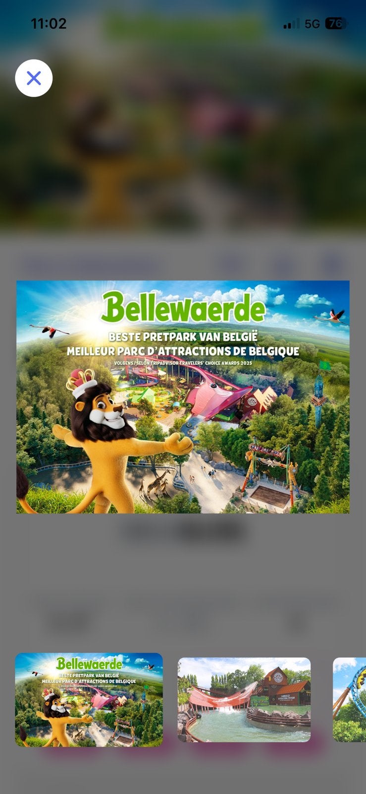 Entree parc Bellewaerde, Trois personnes ou plus
