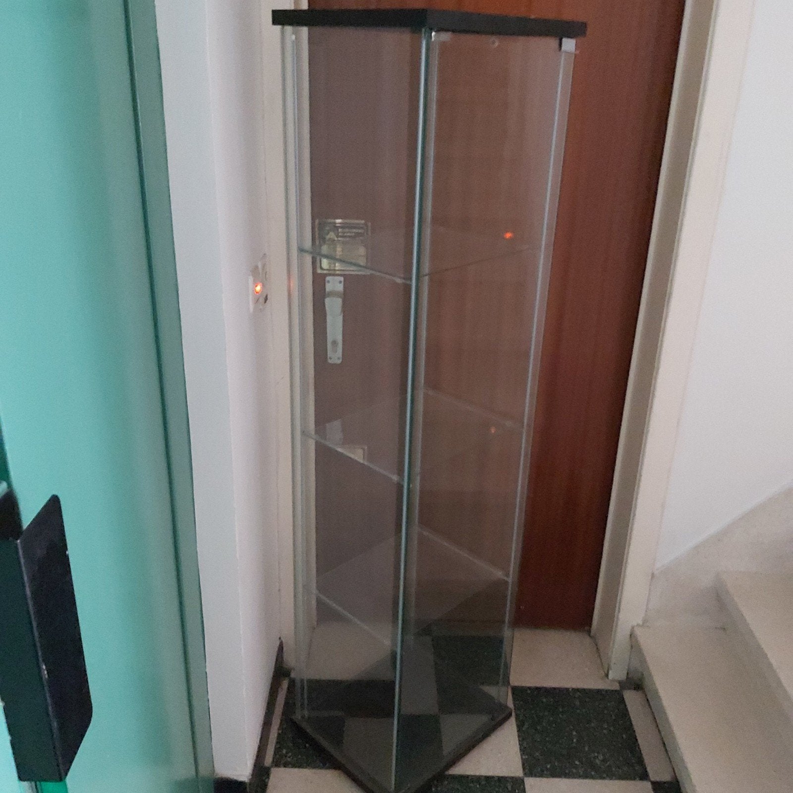 160 x 40 x 35 glazen vitrinekast Oostende, Ophalen, Minder dan 50 cm, Overige houtsoorten, Modern