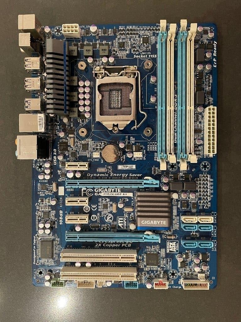 Gigabyte socket 1155 moederbord GA-PH67A-UD3-B3, Computers en Software, Moederborden, Gebruikt, DDR3, Ophalen of Verzenden, ATX