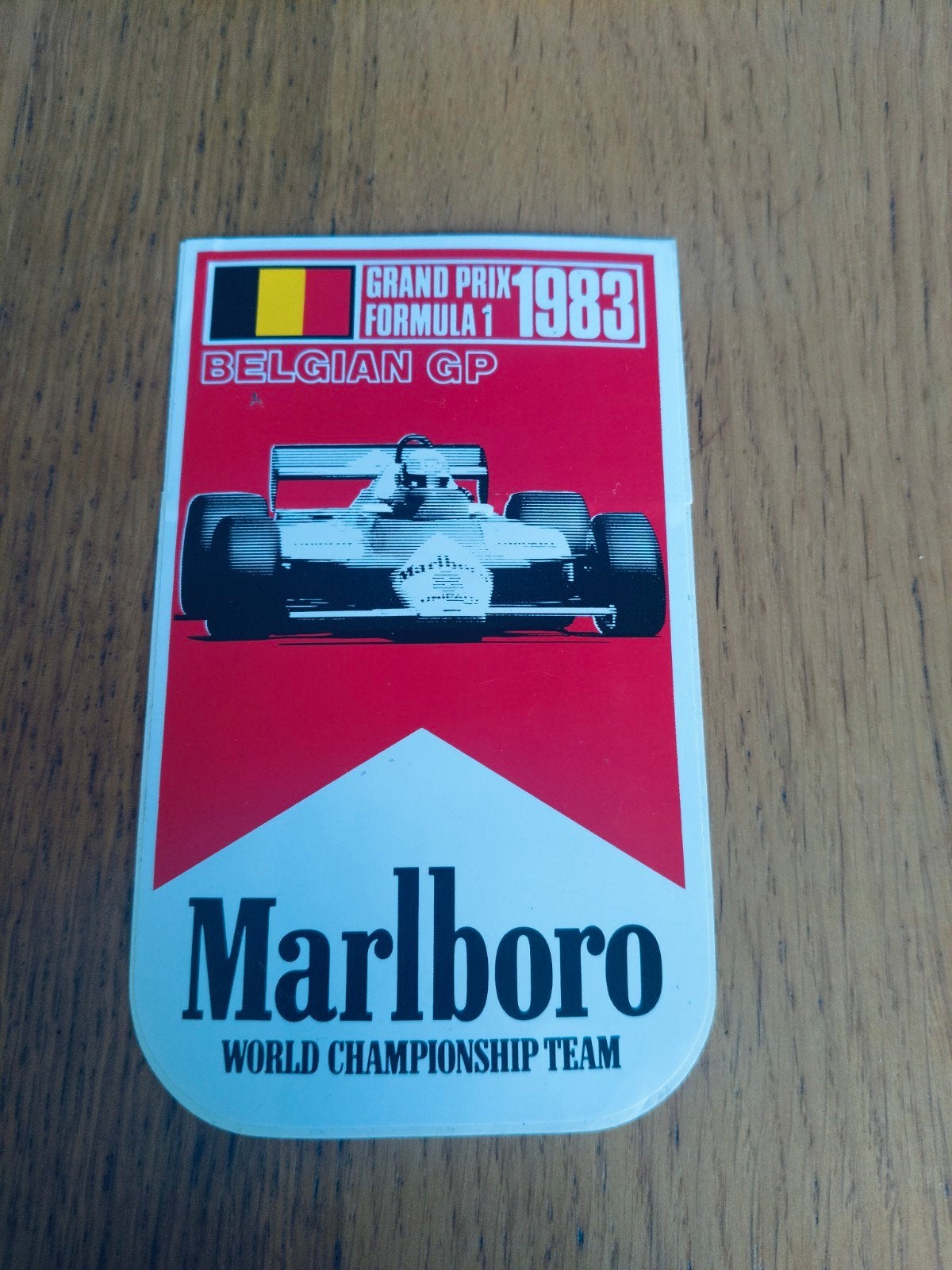 vintage sticker F1 Grand prix België 1983, Enlèvement ou Envoi