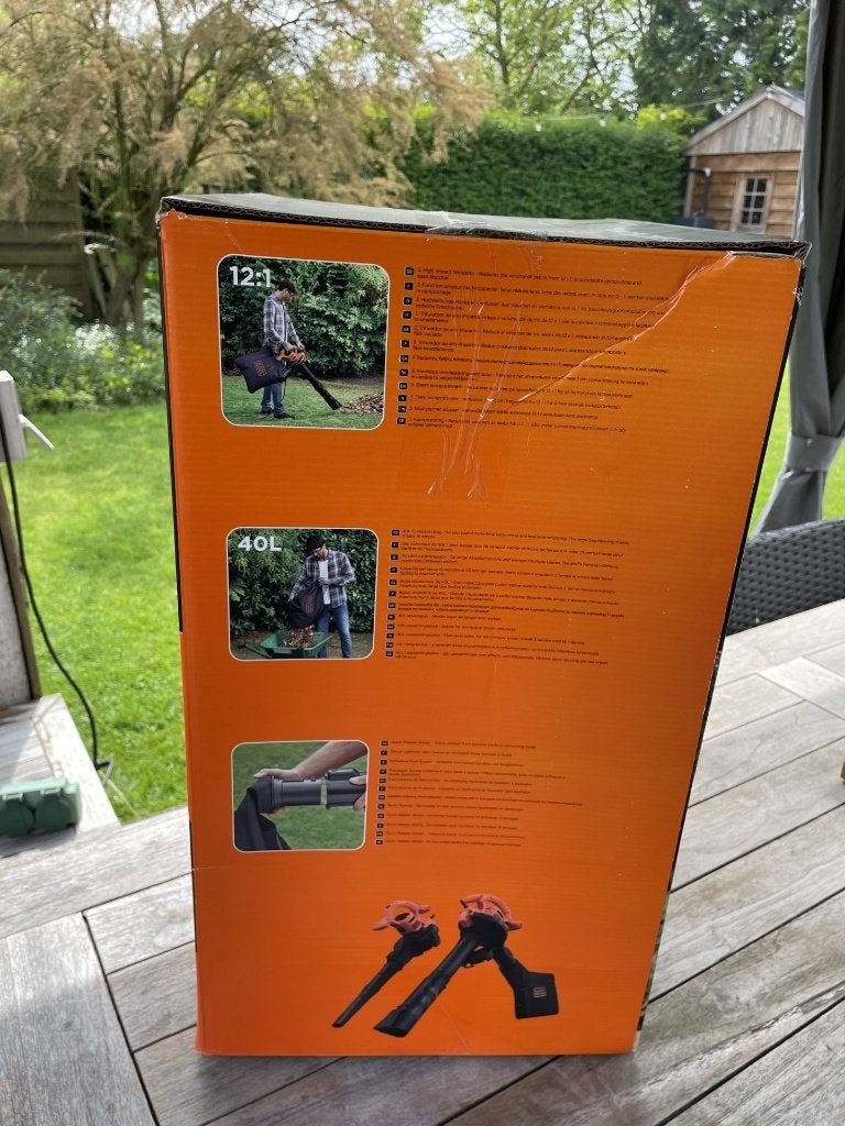 Bladblazer-en zuiger Black&Decker, Ophalen, Met opvangzak, Handgedragen, Nieuw