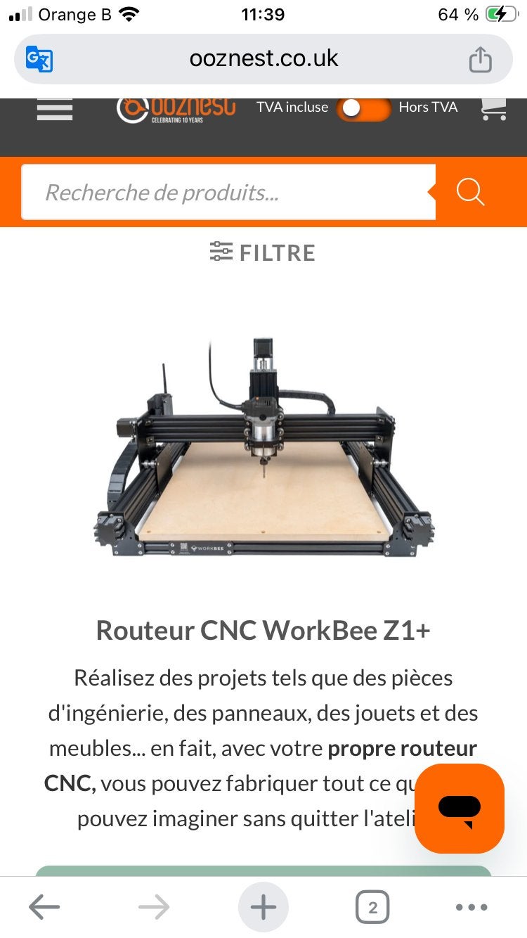 CNC Workbee z1 1500x1500, Ophalen, Zo goed als nieuw