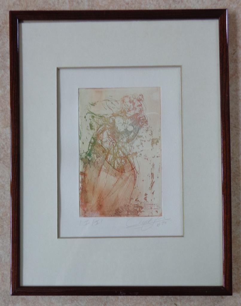 ROGER VAN BELLEGHEM / DAME / KLEURETS / 44x34cm / KADER, Enlèvement ou Envoi