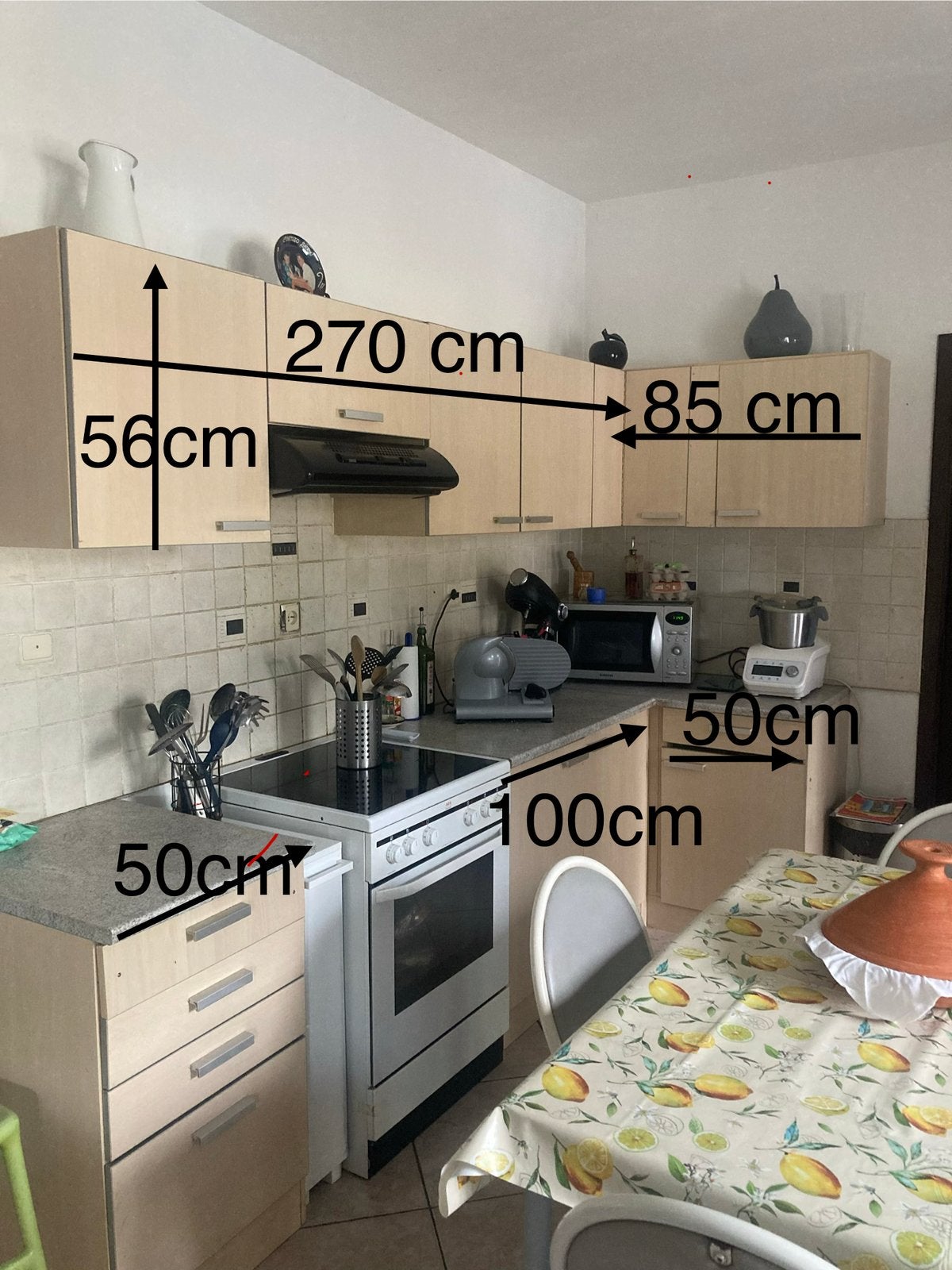 Cuisine équipée complète avec électroménager 400€, Enlèvement, Utilisé, Crème, Bois