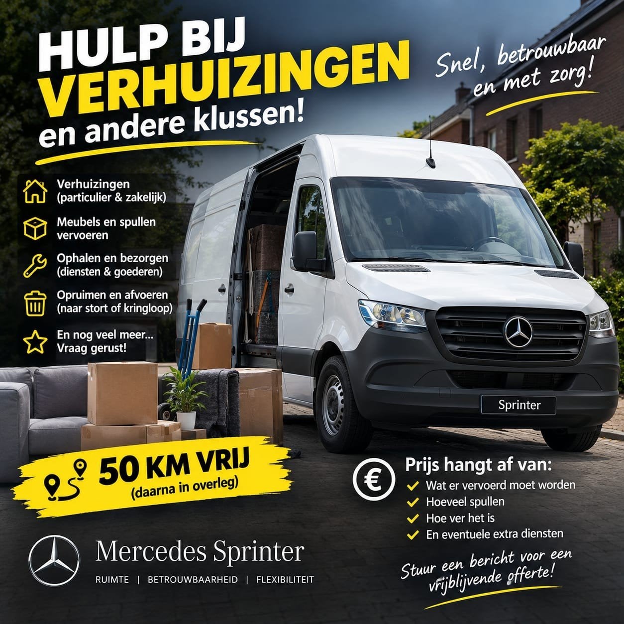 Hulp nodig voor verhuizingen of opruiming wij zijn er snel e