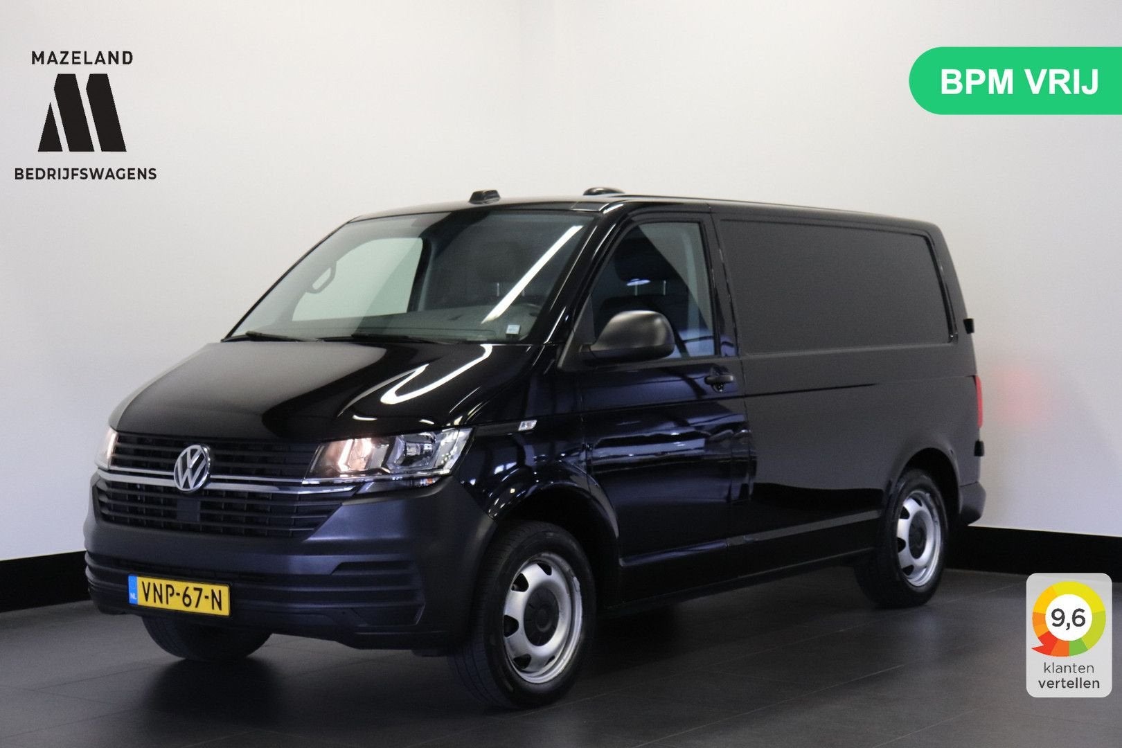 Volkswagen Transporter 2.0 TDI 150PK Automaat EURO 6 - Airco, Auto's, Zwart, Bedrijf, Diesel, Onderhoudsboekje
