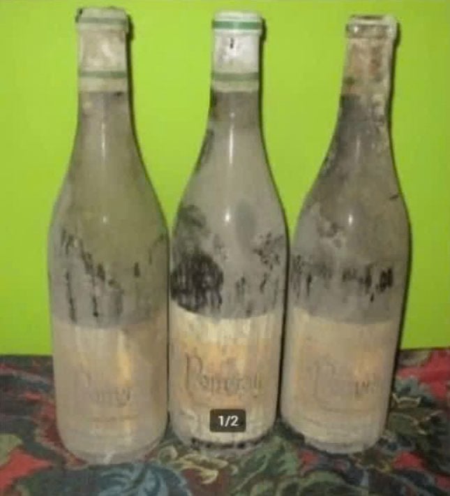 3x Vieux vin blanc Demi Sec - Vouvray 1973 - Verdier, Collections, Enlèvement ou Envoi, Pleine, Comme neuf, Vin blanc