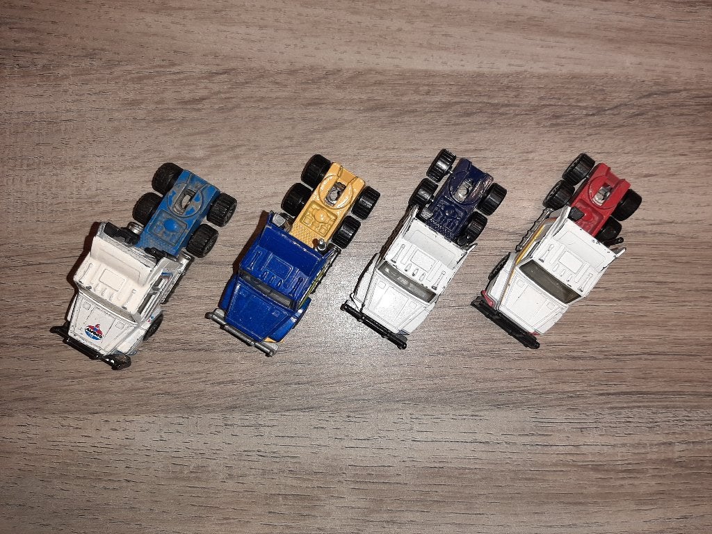4x Matchbox Scania T142 1985, Hobby en Vrije tijd, Ophalen of Verzenden, Gebruikt, Bus of Vrachtwagen