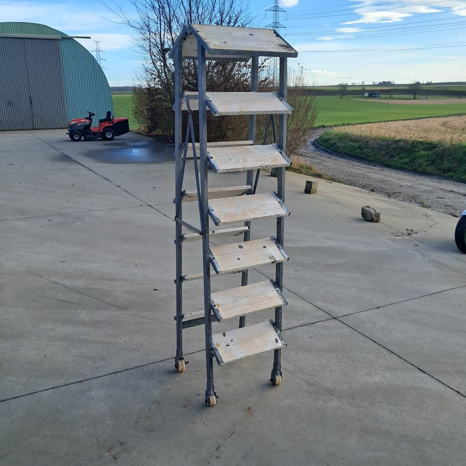 Industriële verzinkte trapladder, Ophalen, Gebruikt