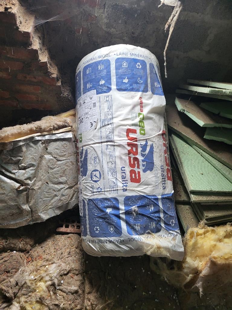 Glaswol URSA 12, Doe-het-zelf en Bouw, Isolatie en Afdichting, 12 cm of meer, Zo goed als nieuw, 15 m² of meer, Glaswol