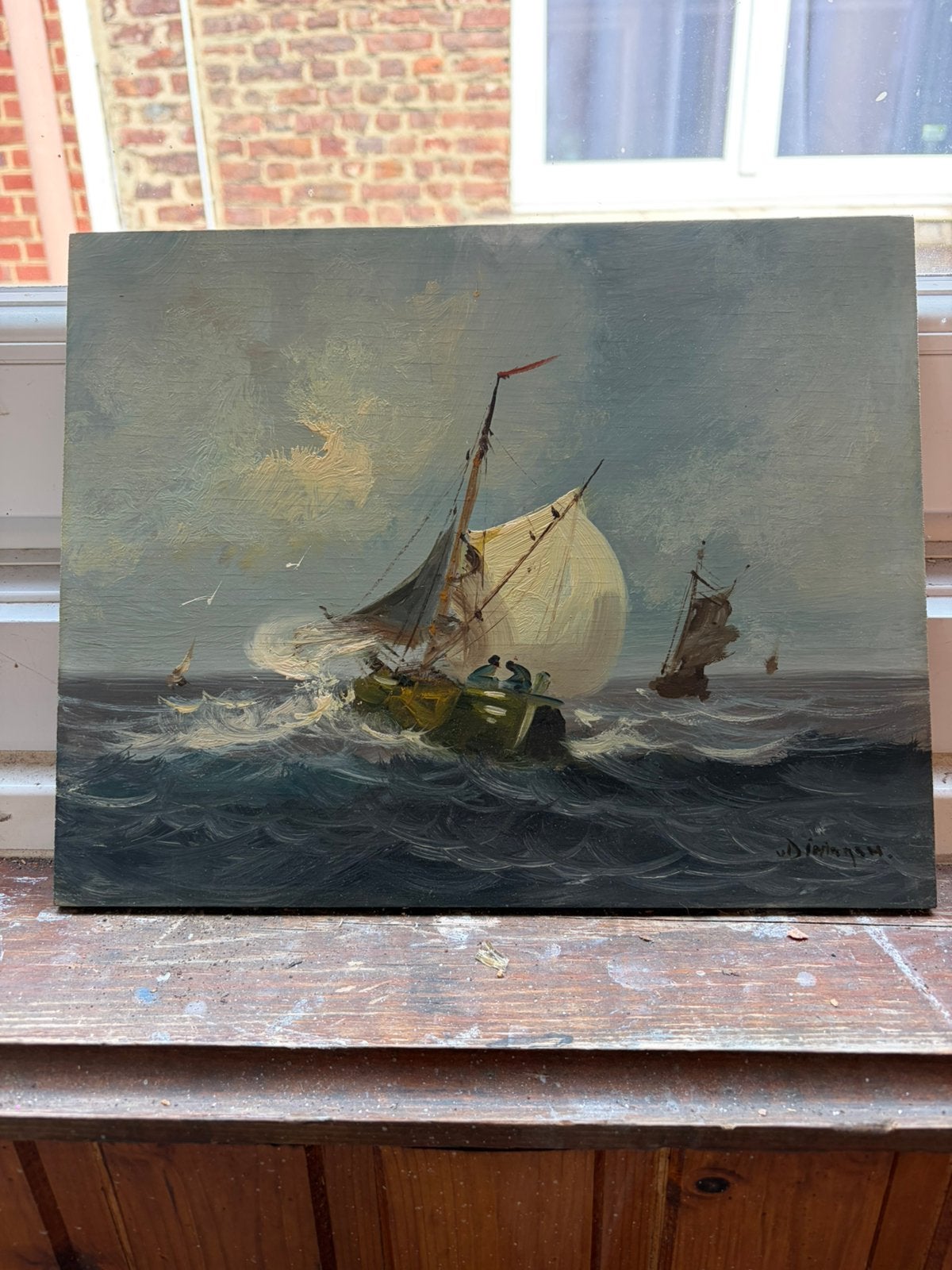 Jolie peinture sir bois, Antiquités & Art, Enlèvement