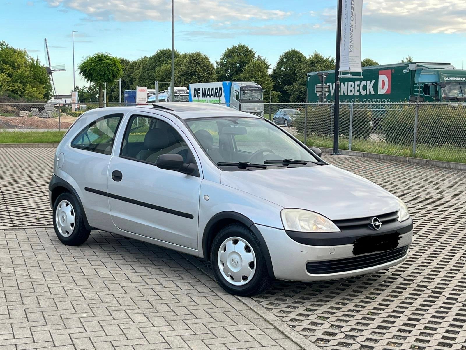 Opel Corsa C 1.0 Benzine – 43 kW Euro 4 2001 Grijs Open Dak, Autos, Opel, Achat, Toit ouvrant, Particulier, Euro 4