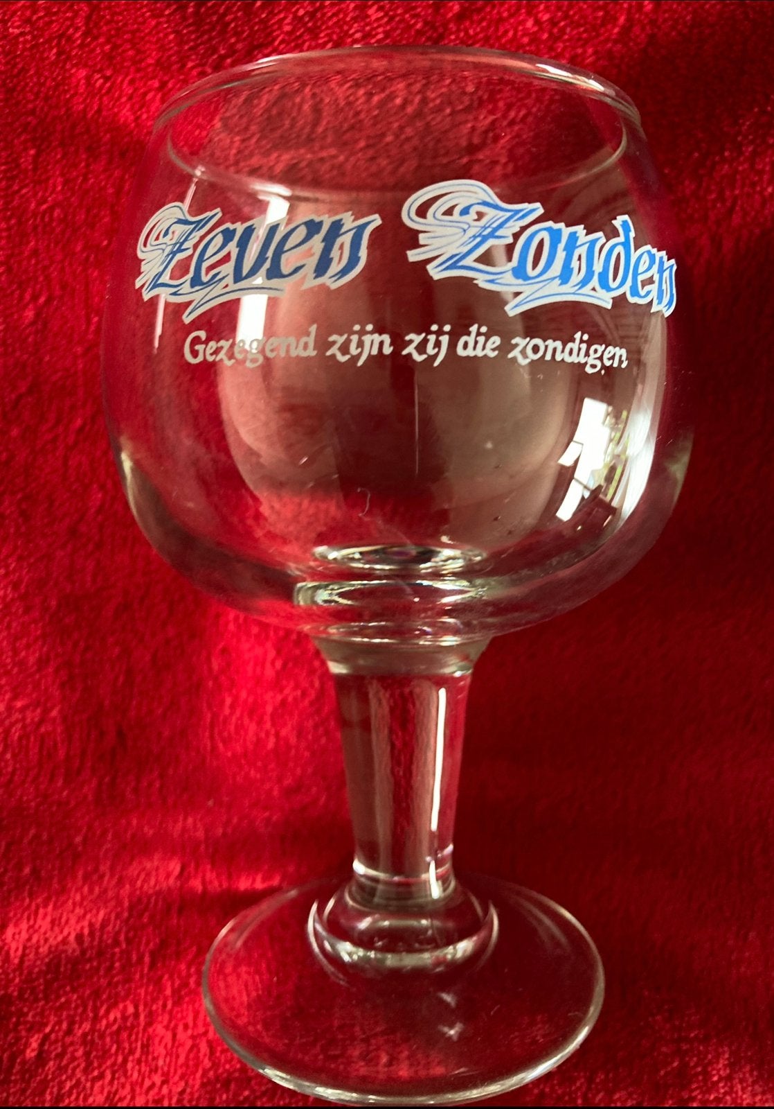 Bierproefglas “de zeven zonden”, Verzamelen, Ophalen, Zo goed als nieuw, Glas of Glazen