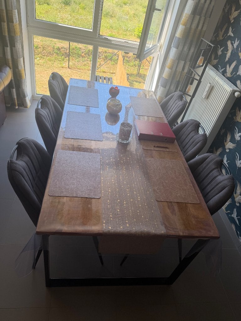 Table manguier massif, 150 à 200 cm, Autres essences de bois, Comme neuf, Manguier massif