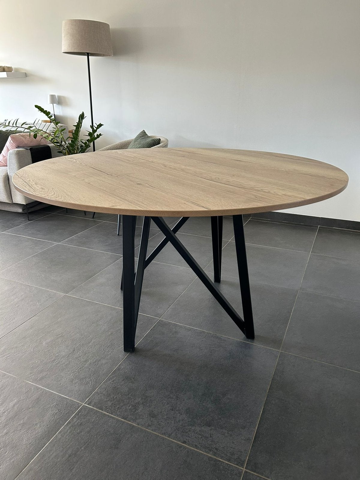 Ronde Eettafel 140 diameter, Huis en Inrichting, Tafels | Eettafels, Ophalen, Zo goed als nieuw