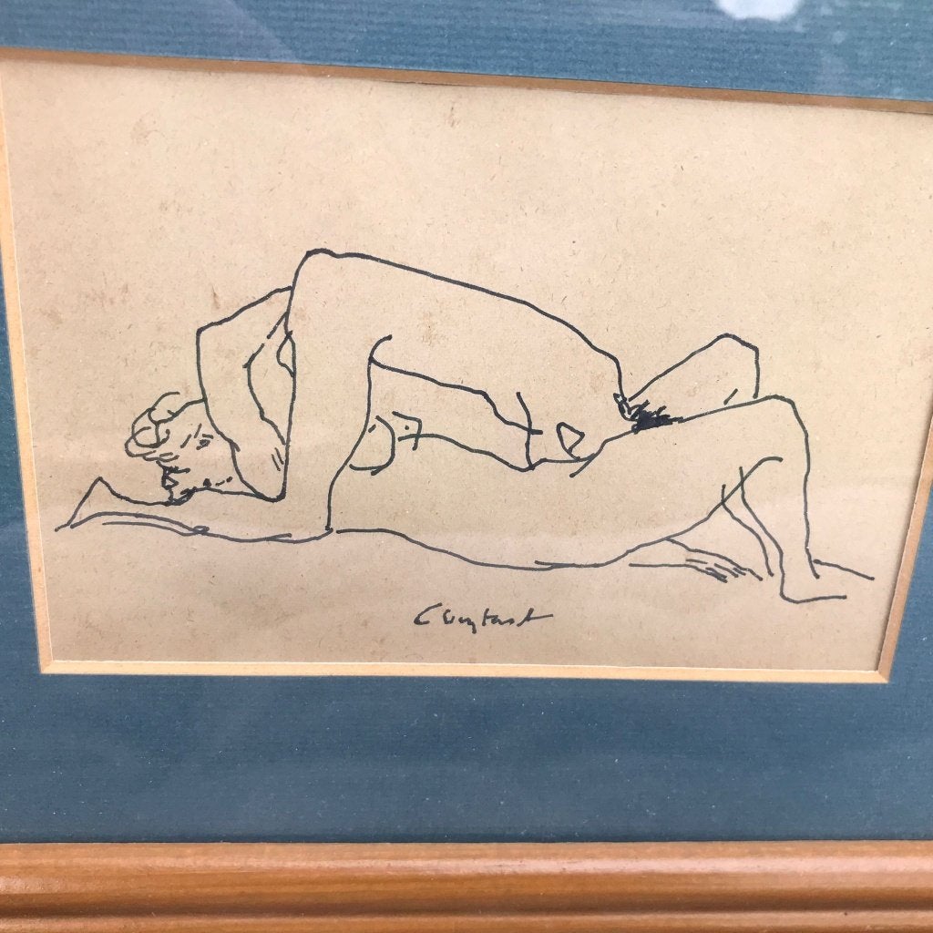 Constant Nieuwenhuijs  Cobra Groep  Erotische, Antiek en Kunst, Ophalen, Gesigneerd, Tekening, Papier