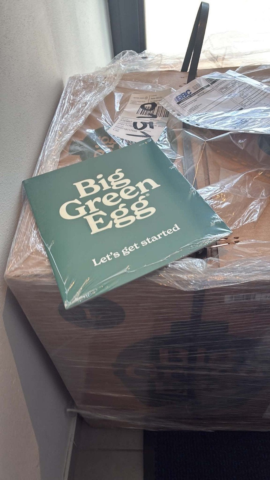 NiEUW Bbq green egg L, Tuin en Terras, Houtskoolbarbecues, Ophalen, Nieuw, NIEUW Bbq Big Green Egg