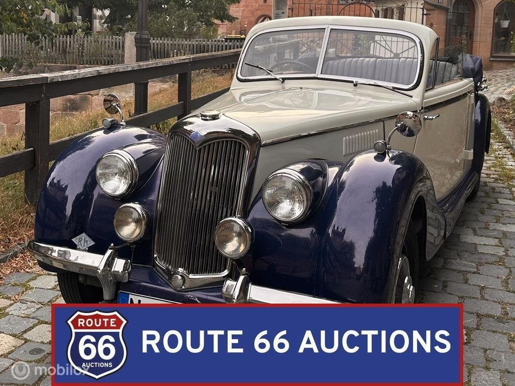 Riley RMD Cabriolet | 1950 | Route 66 Auctions, Overige merken, Zwart, Bedrijf, Handgeschakeld