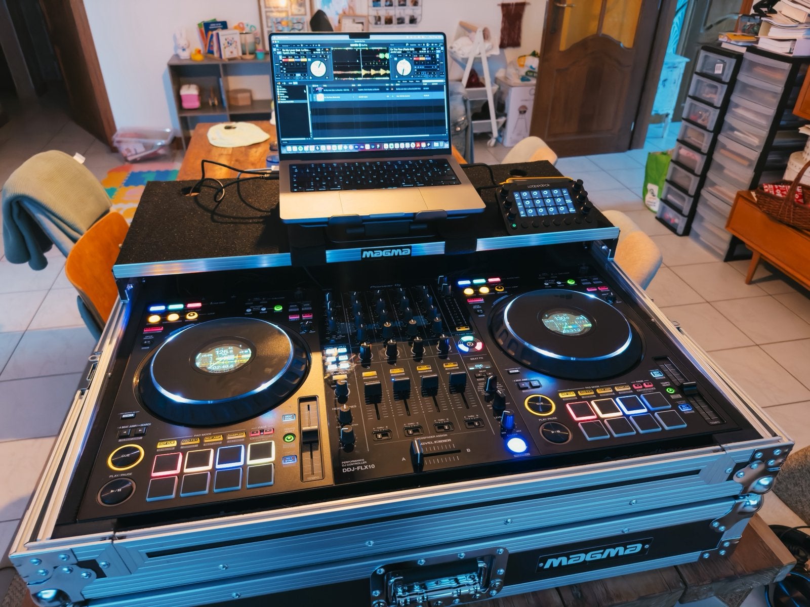 Pioneer DDJ FLX10 + Magma Flightcase *AS NEW*, Muziek en Instrumenten, Dj-sets en Draaitafels, Ophalen, Zo goed als nieuw, Pioneer