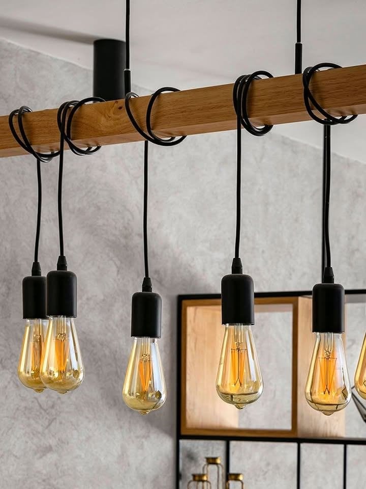 lustre avec ses 6 ampoules LED, Enlèvement, Comme neuf