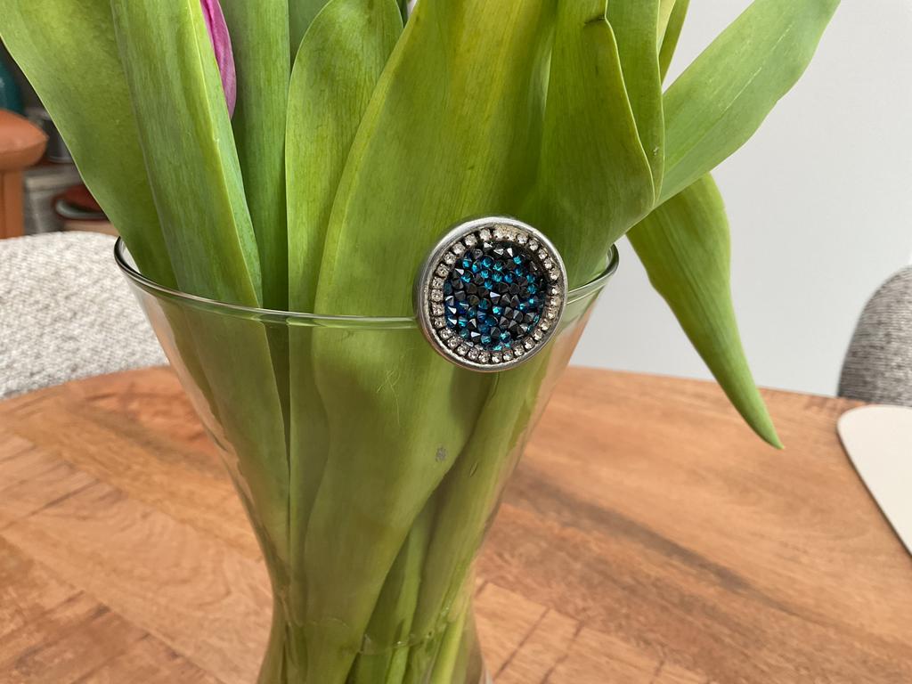 Bague ajustable cabochons Swarovski, Bijoux, Sacs & Beauté, Enlèvement ou Envoi, Utilisé