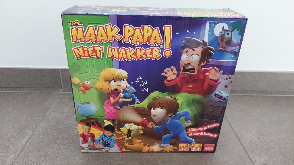 Gezelschapsspel Maak papa niet wakker!, Drie of vier spelers, Ophalen, Gebruikt, Goliath