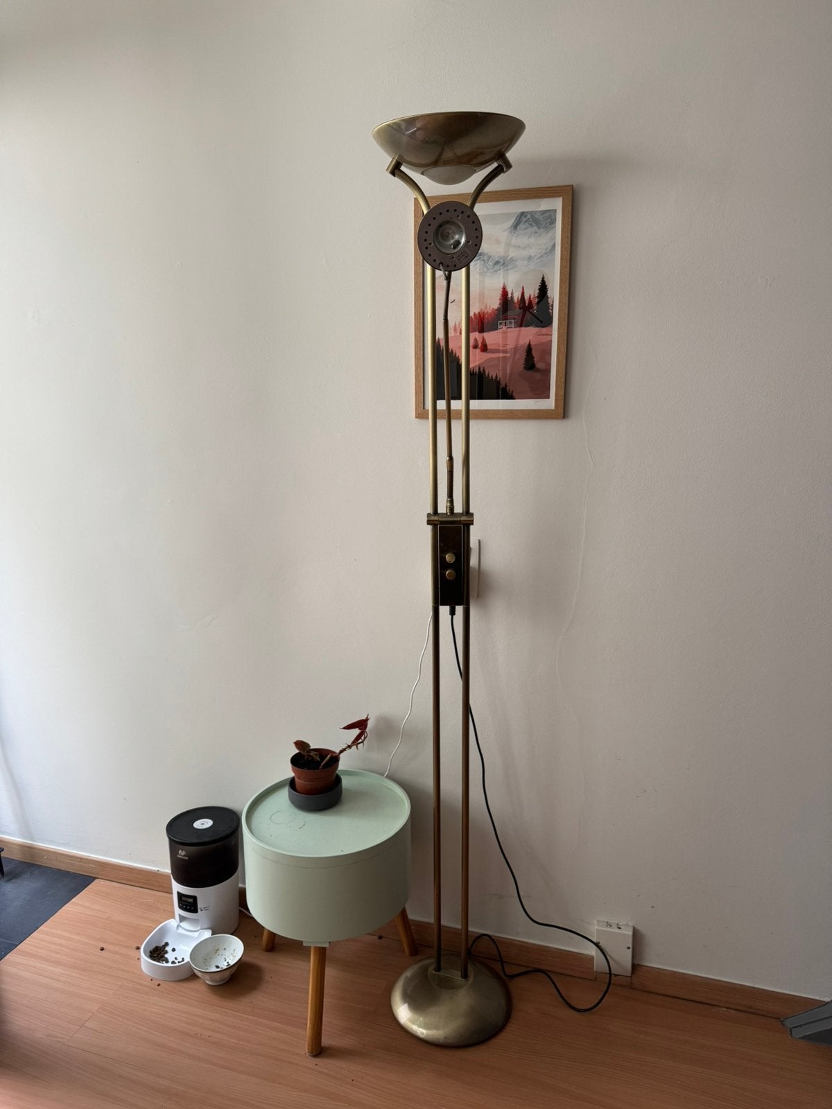 Lampadaire halogene avec liseuse, Maison & Meubles, Lampes | Lampadaires, Enlèvement, Comme neuf