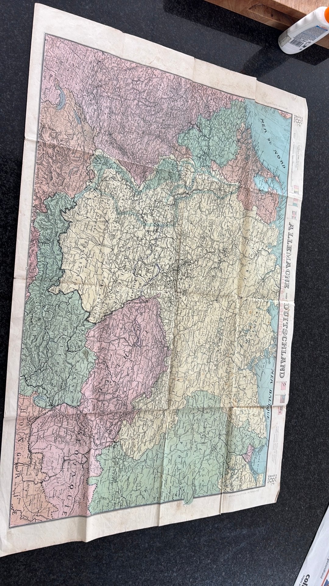 Oude Duitse landkaart, Boeken, Ophalen, Zo goed als nieuw, Landkaart