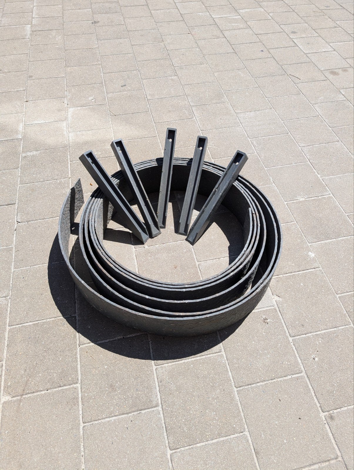 Tuinafboording, Bordure, 200 cm ou plus, Moins de 25 cm, Synthétique