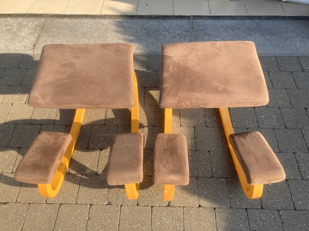 Chaise à genoux Stokke 4 pièces, Comme neuf, Brun, Enlèvement, Chaise de bureau