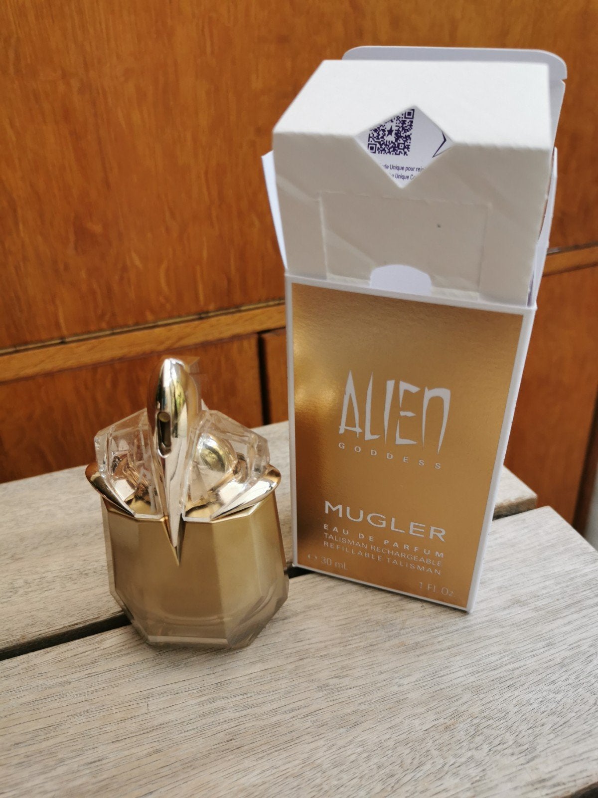 Verzamelen : leeg parfum flesje Alien Goddess Thierry Mügler, Ophalen of Verzenden, Gebruikt