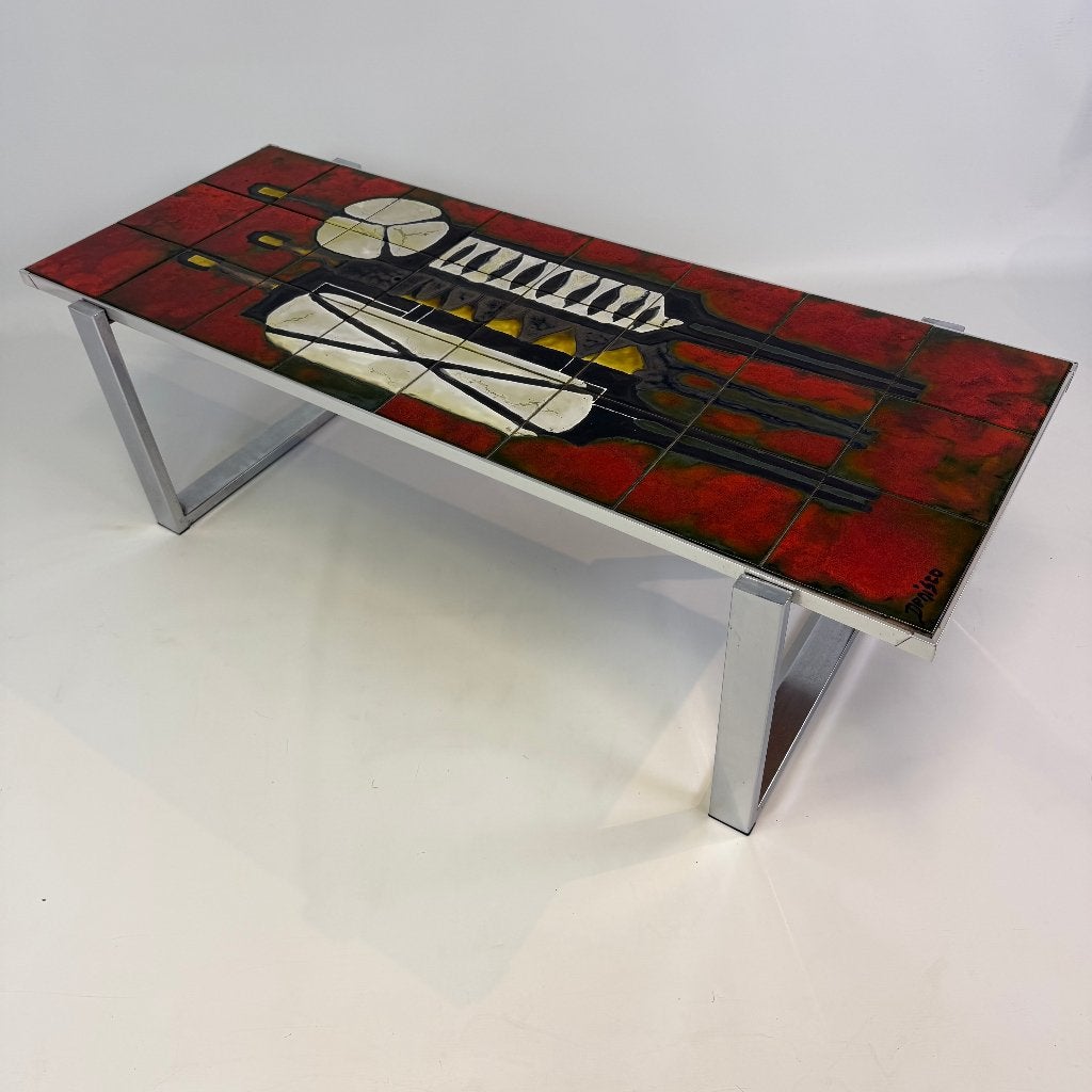 Table basse en céramique Antonio Denisco, Maison & Meubles, Mid-century mondern, Enlèvement ou Envoi, Utilisé, Rectangulaire