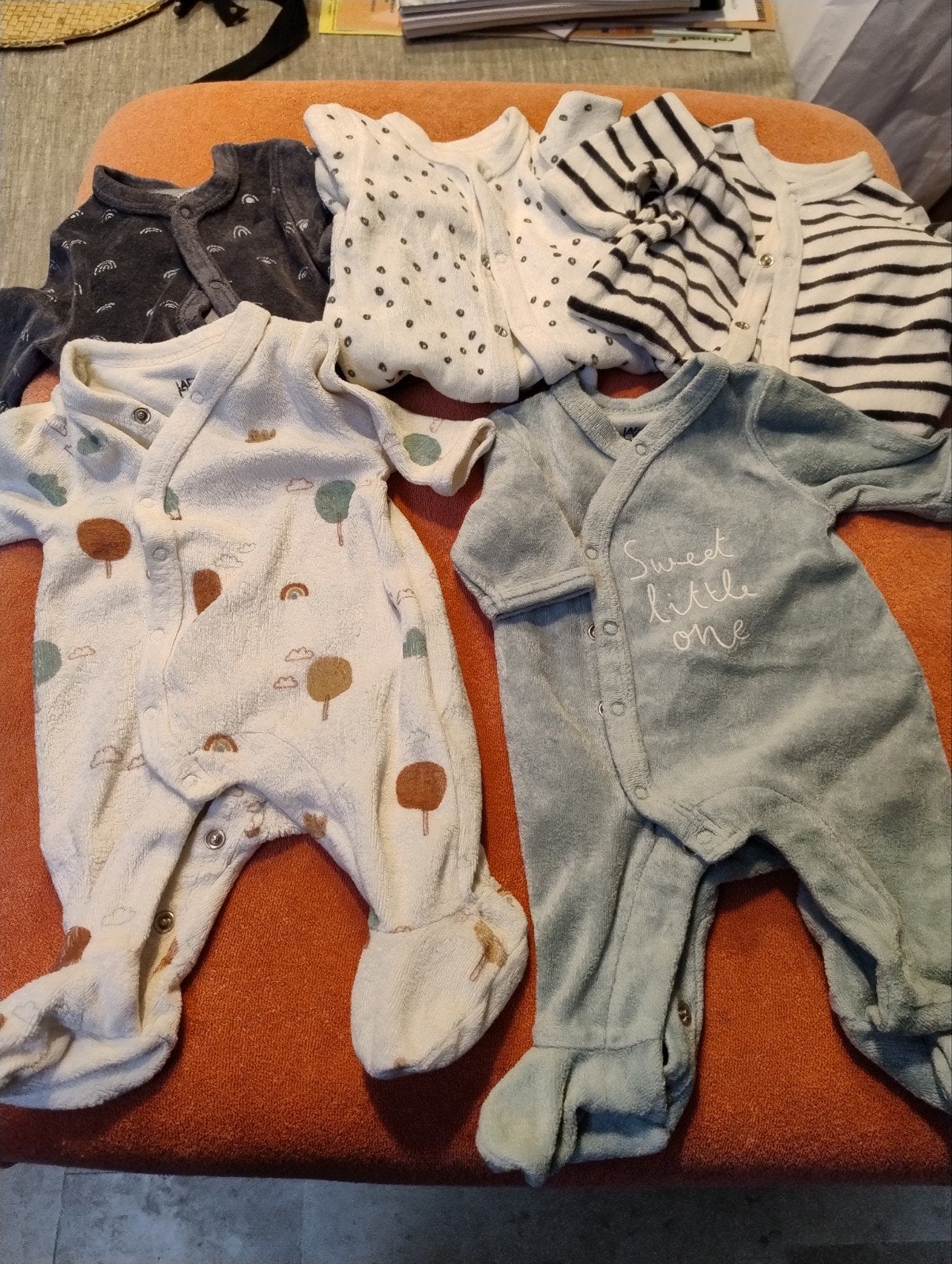 pakket van 5 zachte pijama's voor prematuur kindje, Enlèvement, Comme neuf