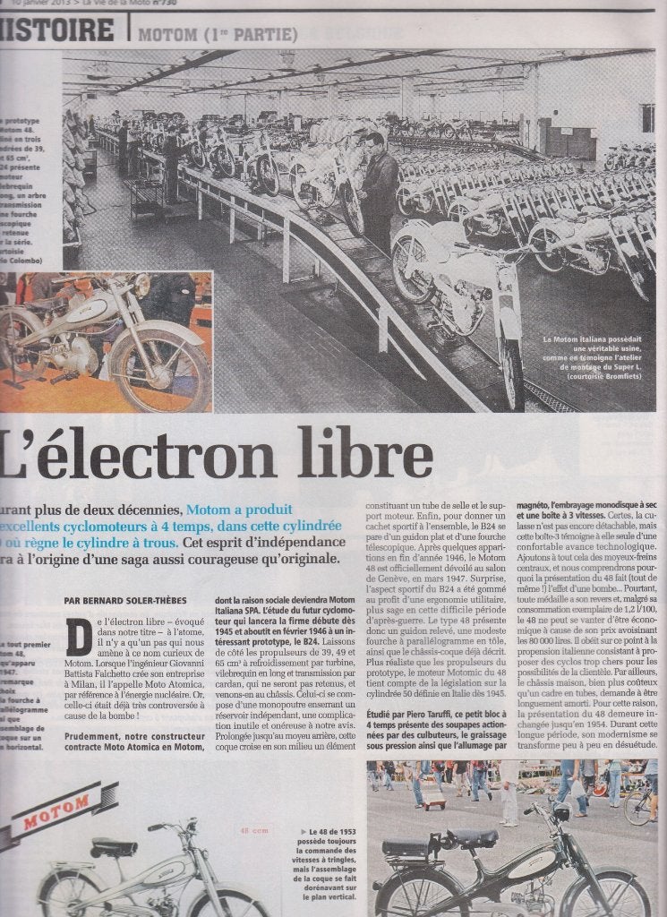 Cyclomoteur Motom collection, Verzenden, Gelezen